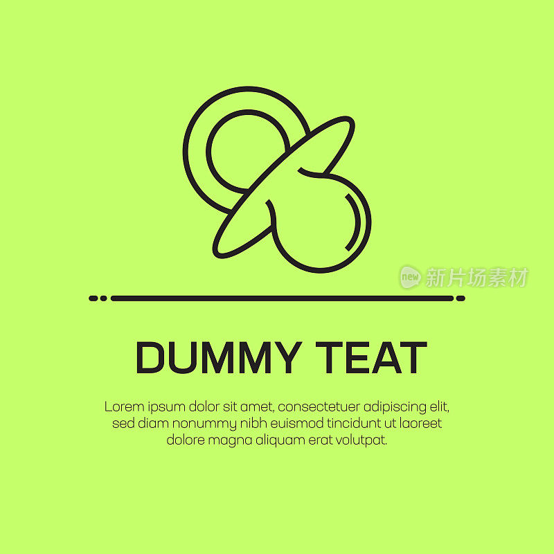Dummy Teat Vector Line Icon - Simple Thin Line Icon, Premium Quality Design Element